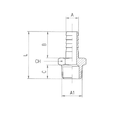 vzduch koncovka 3040 06-1/8 - obrázek