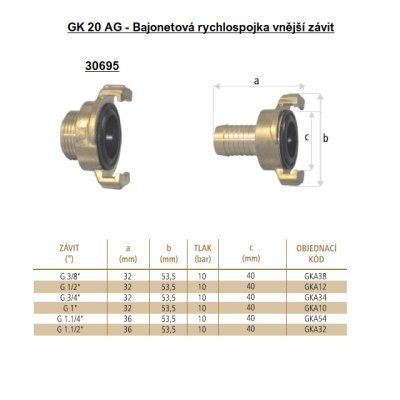 GEKA vnější závit 3/4" - obrázek
