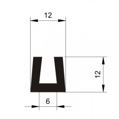 HG profil lemovka U pl.06/12x12mm    P-216 090 019