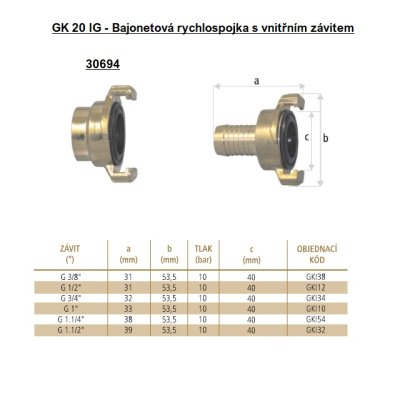 GEKA vnitřní závit 3/4" - obrázek