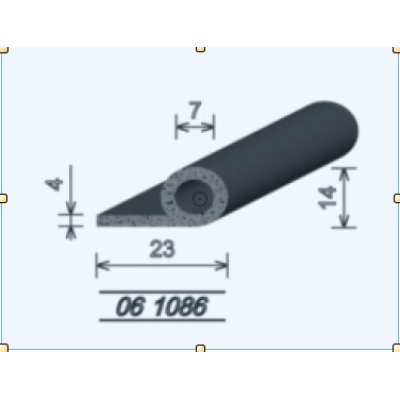 MP profil tvarový P  d14 odl, /L23x4    č. 06 1086