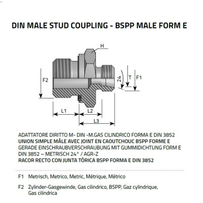 Hrdlo přímé G1/2" - M 16x1,5  tr. 10 WD - obrázek