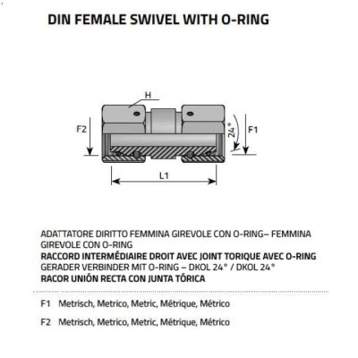 Spojka maticová S/S M22x1,5-M22x1,5 - obrázek