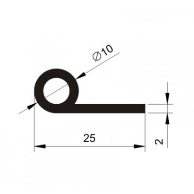 HG profil tvarový P  D1/-l25 mm 217 090 158-001