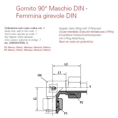 Koleno s maticí XEEDL 10 M16x1,5 - obrázek