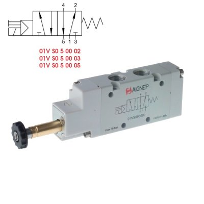 ventil A1E150 5/2 sol.ventil G1/8 monostabil