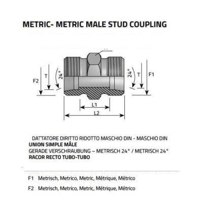 Spojka přímá  M45x2 - M45x2 tr.35 - obrázek