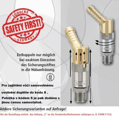 ESH rychlospojka 9mm AB s ventilem - obrázek