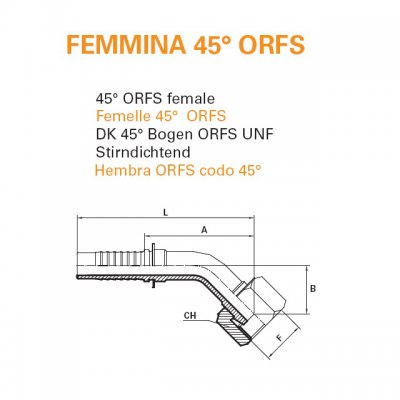 koncovka ORFS-45 Dn 10  11/16" -16 s maticí - obrázek