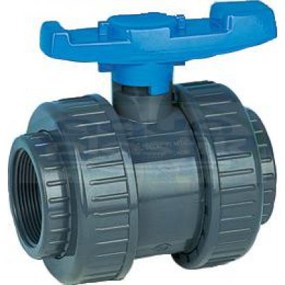 PVC-UH kulový kohout safeblock záv. G3/4"