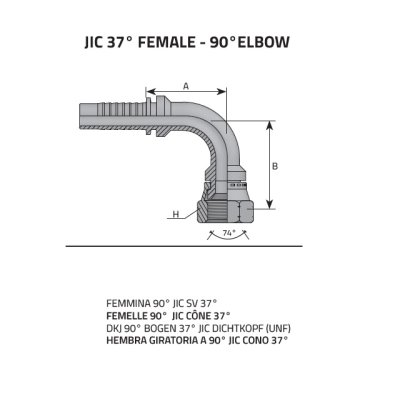 koncovka DKJ90 JIC 37  06 1/2"-20 UNF - obrázek