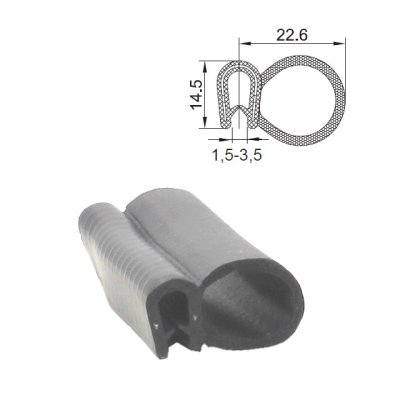 pryž.profil kov. bok B 1,5-3  (22,5)  A2554 - obrázek