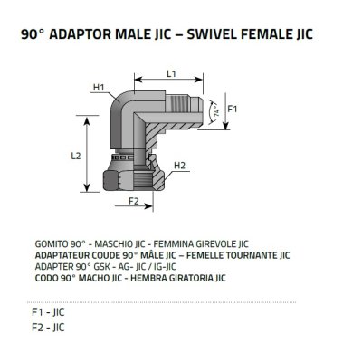 JIC 37 koleno s maticí 10 UNF 7/8"-14 ia - obrázek