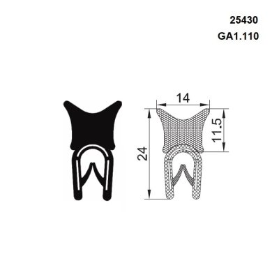 pryž.profil kov. hor. X  1-4 (24)  A1110 - obrázek