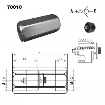 pouzdro pro bezpečnostní ventil R 3/8" - obrázek
