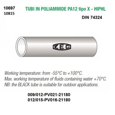 002/004 Hadička PA12 Longlife Natur S40 PHL DIN 74324 - obrázek