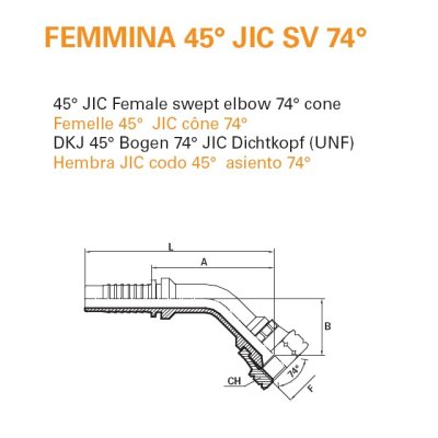 koncovka DKJ45 JIC 37  06 1/2"-20 UNF - obrázek