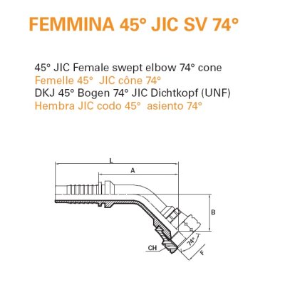 koncovka DKJ45 JIC 37  06 1/2"-20 UNF - obrázek