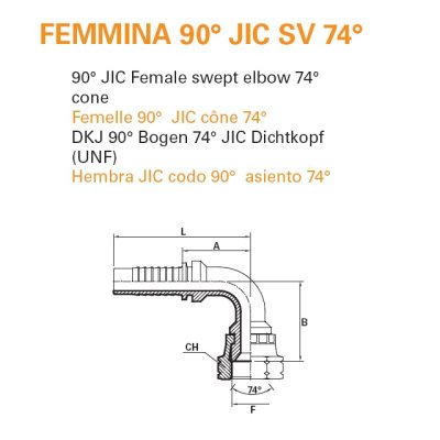 koncovka DKJ45 JIC 37  12 7/8"-14 UNF - obrázek