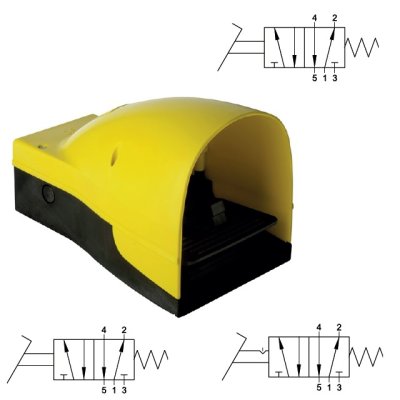 ventil pneu mech. pedálový  5/2 - G1/4 s aretací AIGNEP 06V0000003