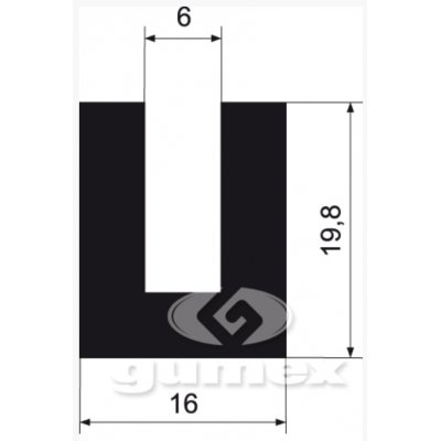 HG profil lemovka U pl.06/16x19,8mm