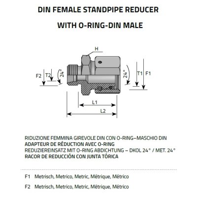 spojka s maticí M30x2/M22x1,5 - obrázek