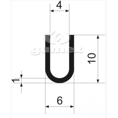 HG profil lemovka U pl.04/06x10 mm  ovál