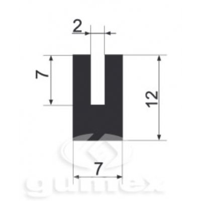 HG profil lemovka U pl.02/07x12mm