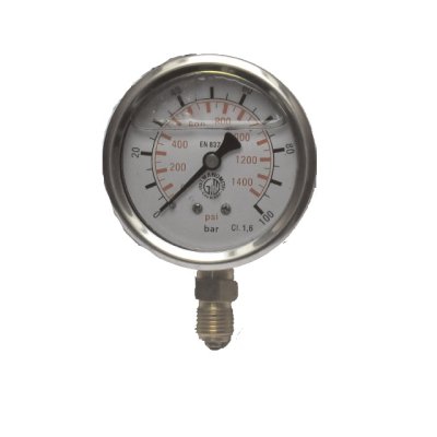 manometr GZ 063mm 0-100 Bar G1/4 - obrázek