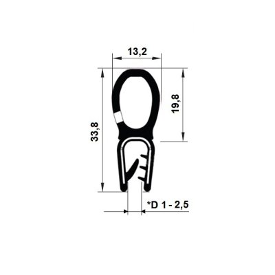 pryž.profil kov. hor. B 1-2,5  21  A1104/2