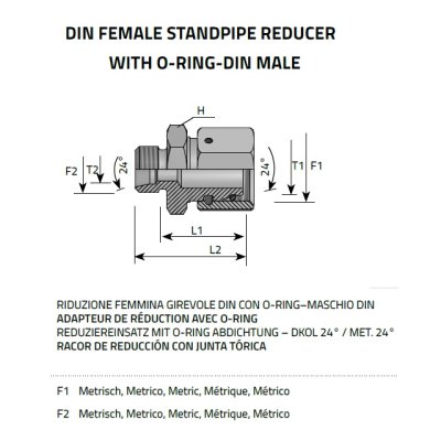 spojka s maticí M30x2/M16x1,5 těžká řada 08 - obrázek