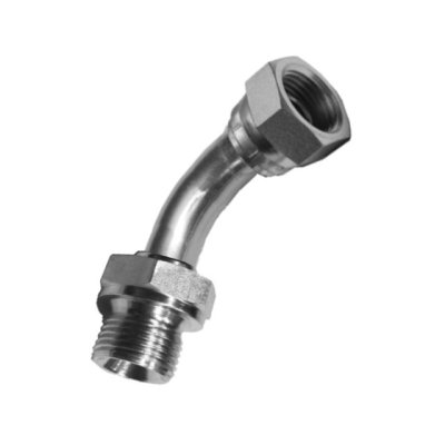 úhlový nástavek M12x1,5 45 st. Mat/a závit kužel 60° - obrázek