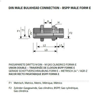 Hrdlo prodloužené panel G1/4"-M16x1,5 WD těžká řada T08 - obrázek