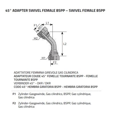 úhlový nástavek G1/4˝ 2x matice - obrázek