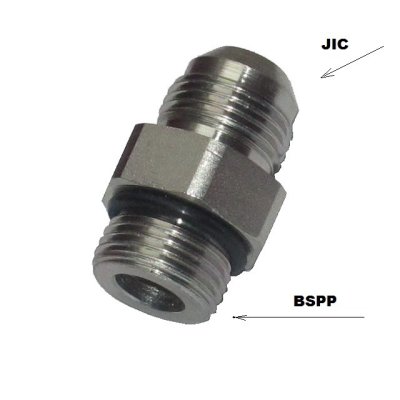JIC 37 hrdlo přímé BSP 1"-UNF 1.1/16"-12