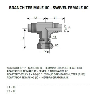 JIC 37 ocel tvar T 2XAG/IG 1/2˝ - obrázek
