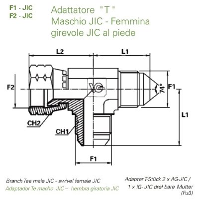 JIC 37 ocel tvar T AG/IG-AG 1.5/16˝ - obrázek