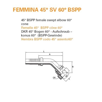 koncovka DKR45 Dn13  3/4" BSP - obrázek