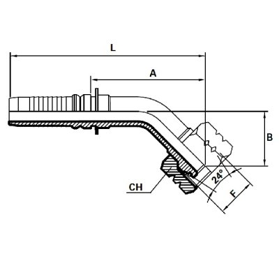 koncovka Interlock DKOS45° Dn20 M30x2 - obrázek