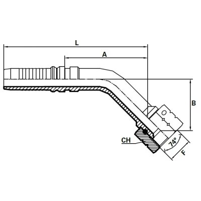 koncovka Interlock DKJ45° Dn20 UNF 1.1/16˝ - obrázek