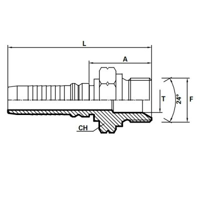 koncovka Interlock DKJ45° Dn20 UNF 1.1/16˝ - obrázek
