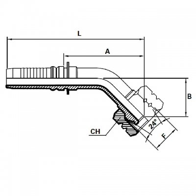 koncovka Interlock DKJ90° Dn20 UNF 1.1/16˝ - obrázek