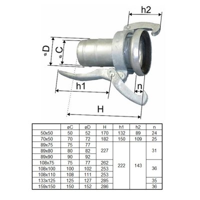 Koncovka fekál DN110/133 PERROT HÁK TRN - obrázek