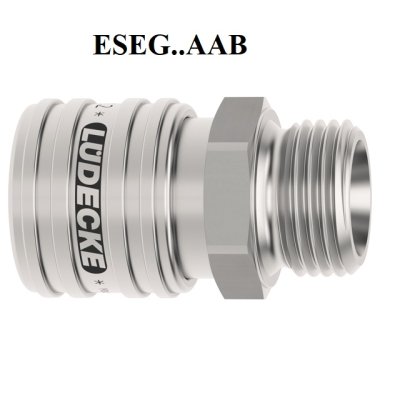ESE rychlospojka a3/8" hladká ventil SS - obrázek