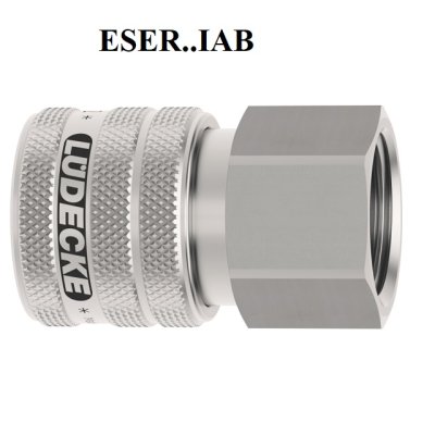 ESE rychlospojka i3/8" hladká ventil SS - obrázek