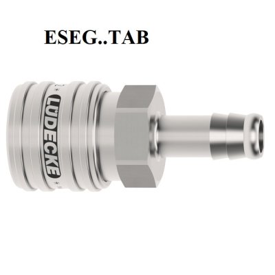 ESE rychlospojka 13mm rýhovaná ventil SS - obrázek