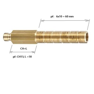 ESD vsuvka a 1/4" 6xz - obrázek
