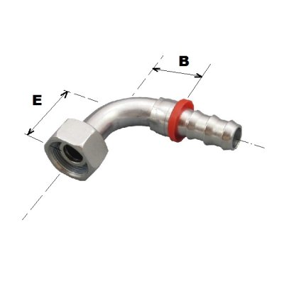 koncovka nástrčná DKL90° DN12 M18x1,5 - obrázek