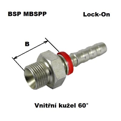 Lock on VZ trn nástrčný trn DN13 i1/2"aG1/2"  DIN3863 - obrázek
