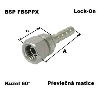 Lock on VZ trn nástrčný trn s převl. Maticí DN19 IG3/4"  DIN3863 - obrázek